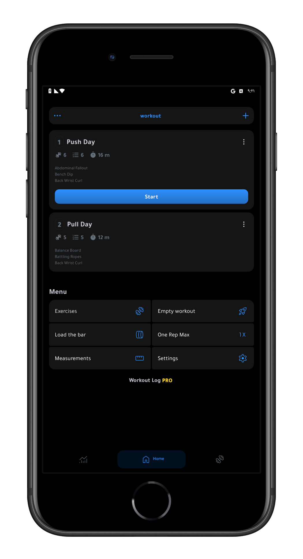 Original home screen